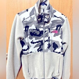 The North Face Gray and Black Camo Jacket